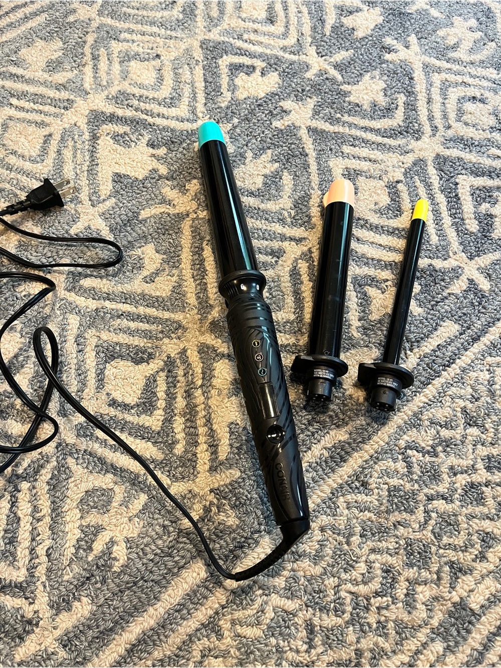 CONAIR 3 Size-Interchangeable Barrel Curling Wand Set